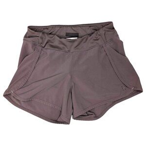 Free Fly Athletic Shorts Girls Plum Purple Lined Drawstring Stretch 3" Size M 10